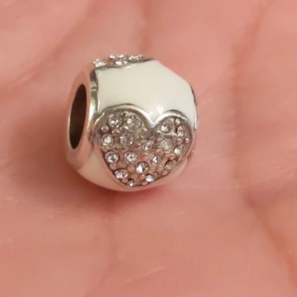 Brighton White Heart Charm – Pandora Compatible